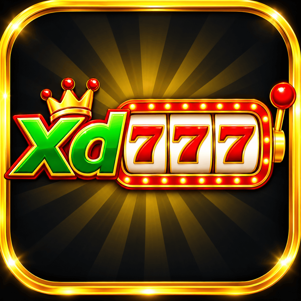 XD777 game logo with golden slot machine design and red 777 symbols