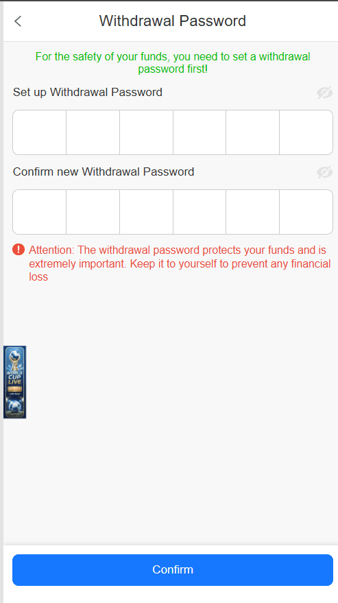 Game APK withdrawal section showing account balance and payment options