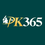 PK365 Game logo with bold gold and white lettering on a dark green background.